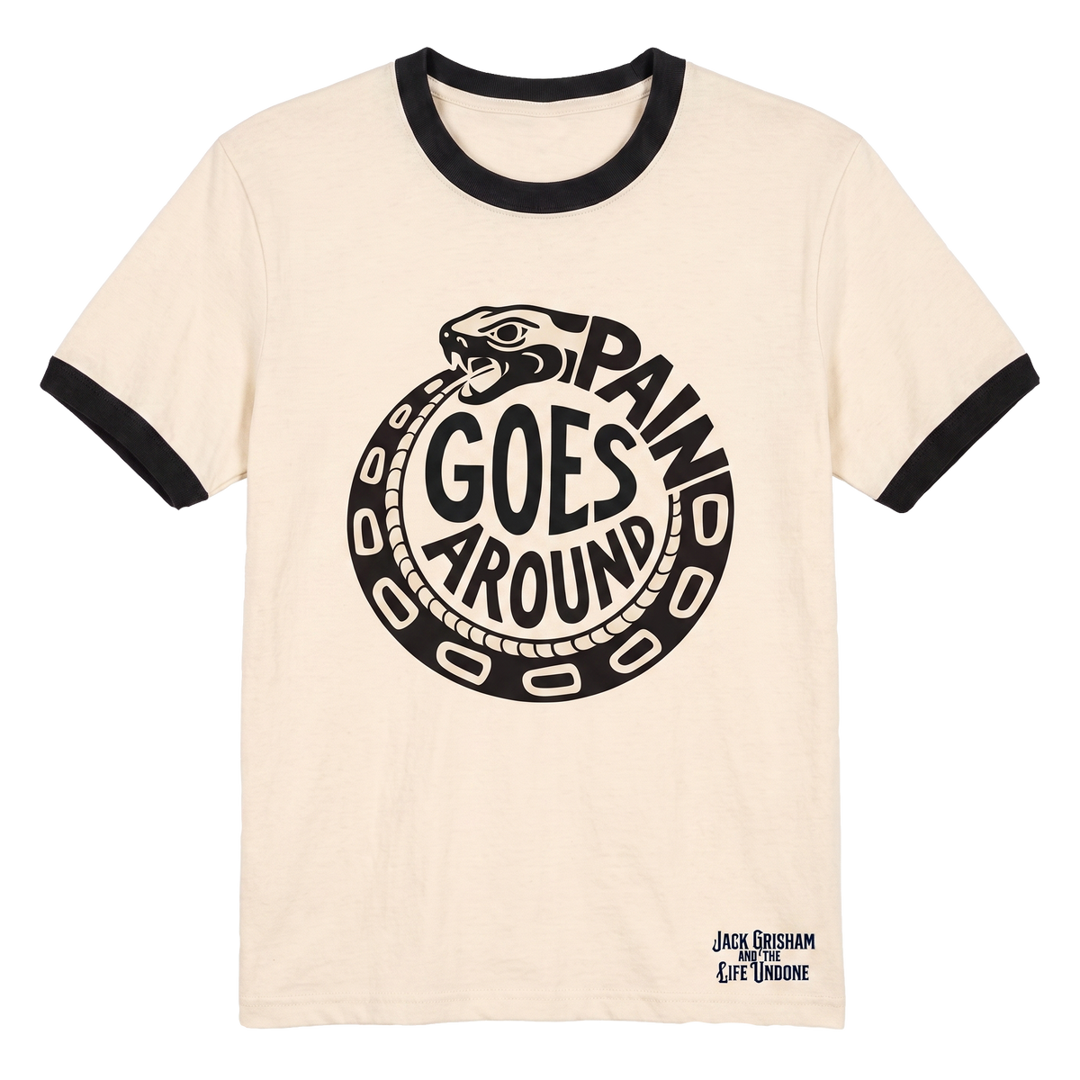 PAIN GOES AROUND - Short sleeve, ring-style t-shirt black